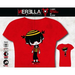 Nerella the Puppet Red di AlePop T-Shirt In your Face Comix da Donna Taglia S