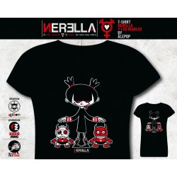 Nerella Y Los Diablos Nera di AlePop T-Shirt In your Face Comix da Donna Tg XL